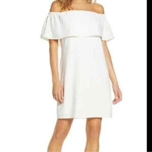 Charles Henry Off the Shoulder Dress white size xs